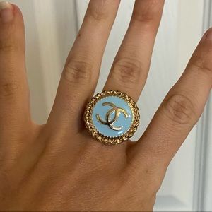 Repurposed Vintage Chanel Button Ring